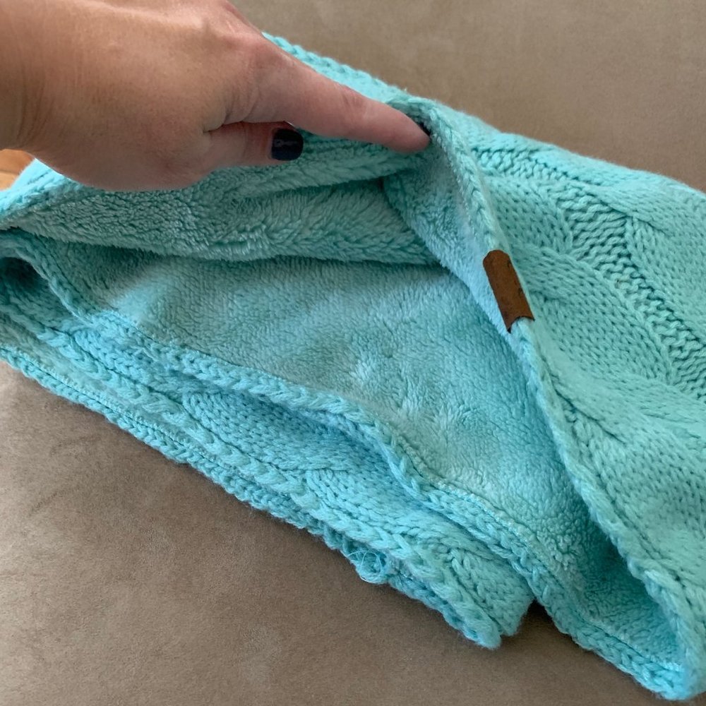 CC Brand Turquoise Hat & Infinity Scarf - Picture 3 of 5